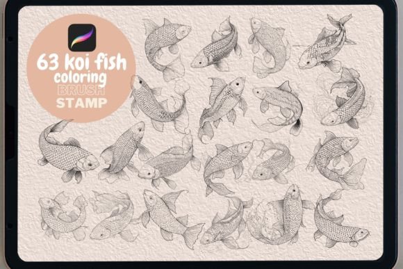 63 Koifish Coloring Brush Stamp: A Creative Powerhouse for Digital Artists