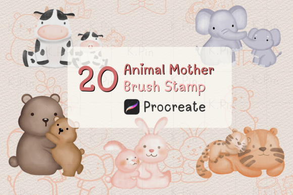 Evaluating the 20 Brush Stamp Procreate: Animal Mother Set for Digital Illustration