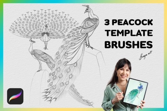 Evaluating the Procreate Peacock Stamp for Digital Illustration