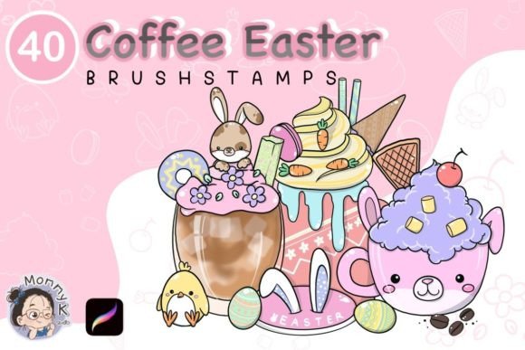 Procreate Coffee Easter Brush Stamp2