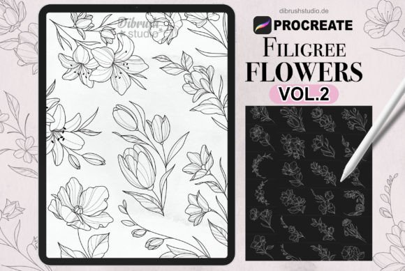 Procreate Filigree Flower Stamps: A Practical Review for Tattoo Artists