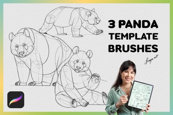 Procreate Panda Stamp: A Playful Design Asset