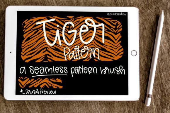 Tiger Print Procreate Brush for iPad