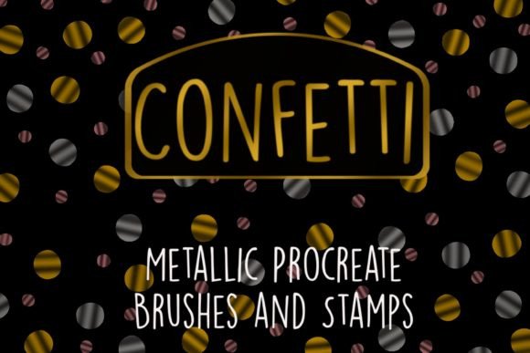 Transform Your Digital Art with the Metallic Confetti Procreate Brush Set