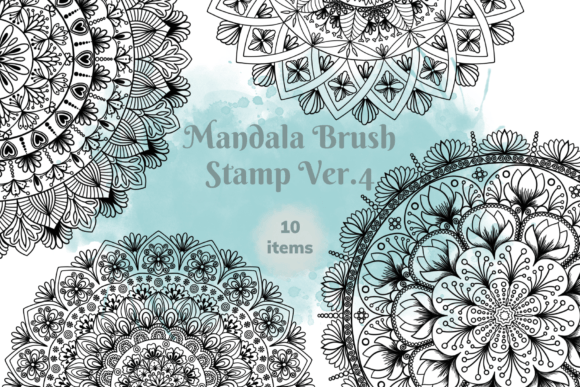Unlock Creative Efficiency with Mandala Brush Stamp Ver. 4
