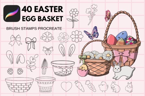 Unlocking Creative Potential with 40 Easter Egg Basket Procreate Stamps